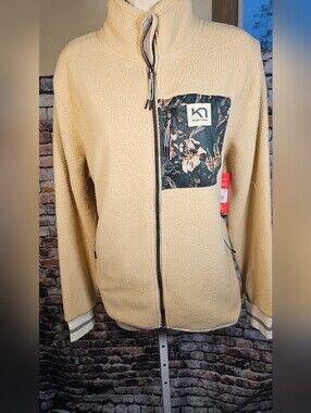 Kari Traa Rothe Midlayer Fleece Jacket Large NWT Sherpa Full Zip Norway